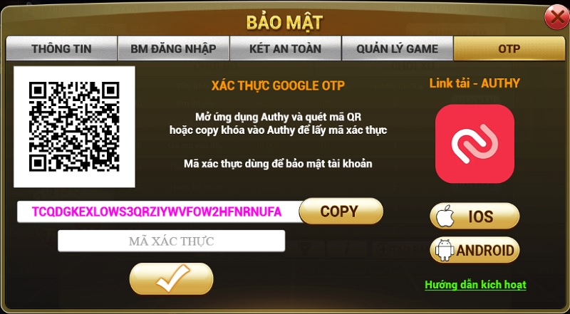 Bảo mật OTP bằng công nghệ tiên tiến nhất với cổng game Dola88