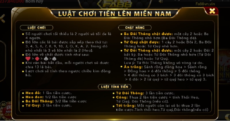 Phải đảm bảo nắm rõ luật chơi trước khi tham gia