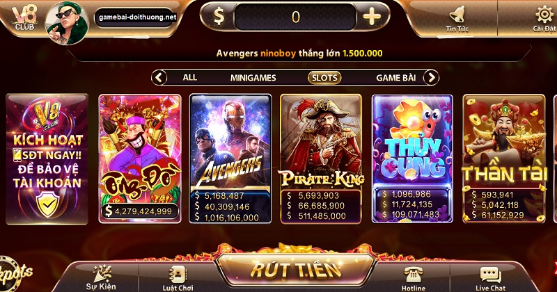 Các sản phẩm game của V8 Club - Sản phẩm game slot được đầu tư với chất lượng nổi bật tại V8 Club