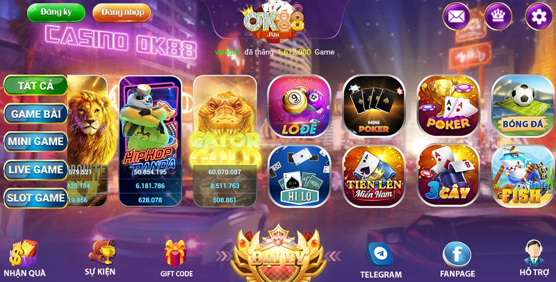 Giới thiệu tổng quan về cổng game nổ hũ trực tuyến OK88