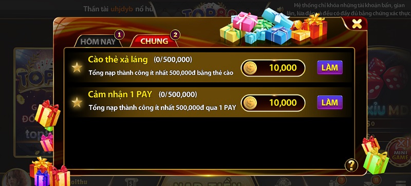 Có thể làm giàu bằng cách làm nhiệm vụ Top88 mỗi ngày