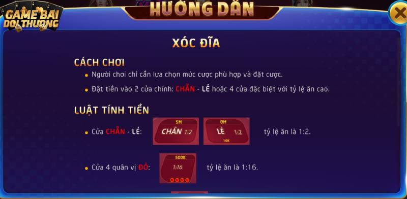 Hướng dẫn cách chơi Xóc đĩa Rikvip cơ bản