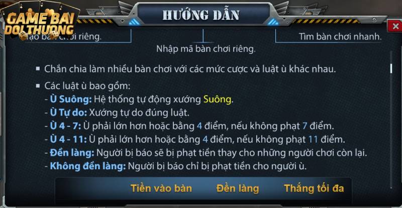 Hướng dẫn luật chơi tựa game bài Chắn B52