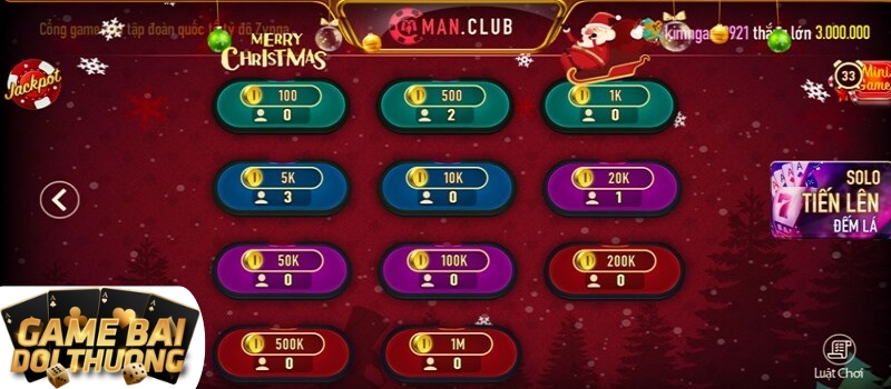 Quy định chơi Solo Tiến Lên Đếm Lá Man Club chung